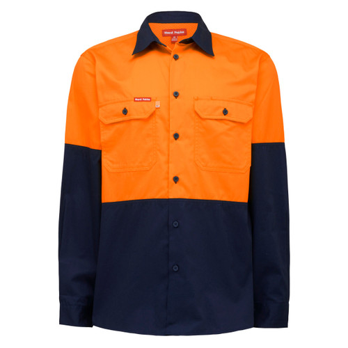 Hard Yakka Core Hi Vis Long Sleeve Lightweight Spliced Vented Drill Shirt Hard Yakka Core Hi Vis Long Sleeve Lightweight Spliced Vented Drill Shirt