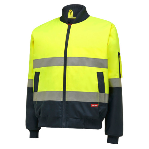 Hard Yakka Core Hi Vis Spliced Taped Waterproof Bomber Jacket Hard Yakka Core Hi Vis Spliced Taped Waterproof Bomber Jacket