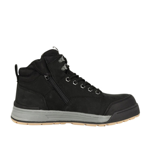 Hard Yakka 3056 Lace Up & Side Zip Steel Toe Safety Boot - Black Hard Yakka 3056 Lace Up & Side Zip Steel Toe Safety Boot - Black