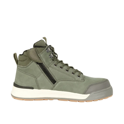 Hard Yakka 3056 Lace Up & Side Zip Steel Toe Safety Boot - Olive 