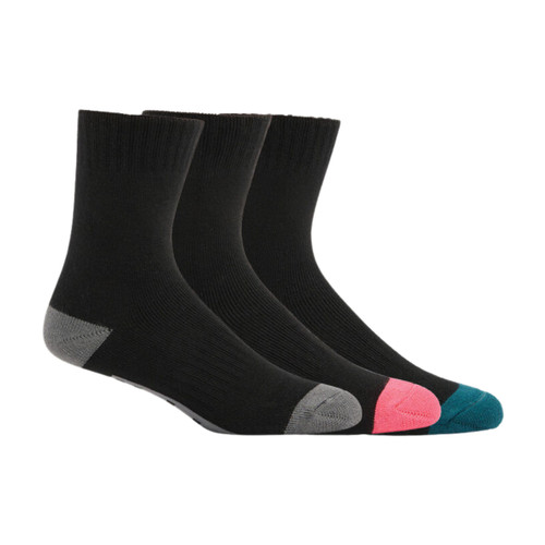 Hard Yakka Womens Core Bamboo Rich Padded Crew Sock - 3 Pack Hard Yakka Womens Core Bamboo Rich Padded Crew Sock - 3 Pack
