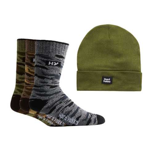 Hard Yakka Core Camo Sock & Beanie Bundle Hard Yakka Core Camo Sock & Beanie Bundle
