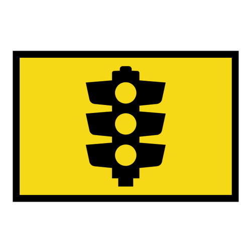 Traffic Signals Ahead Sign - Boxed Edge Sign - 900 x 600mm Traffic Signals Ahead Sign - Boxed Edge Sign - 900 x 600mm
