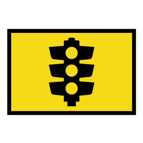 Traffic Signals Ahead Sign - Boxed Edge Sign - 900 x 600mm T1-30