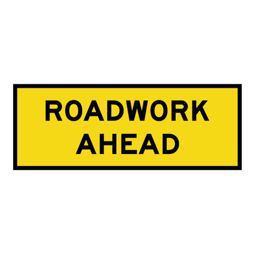 Roadwork Ahead Sign - Boxed Edge Sign - 2400 x 900mm Roadwork Ahead Sign - Boxed Edge Sign - 2400 x 900mm