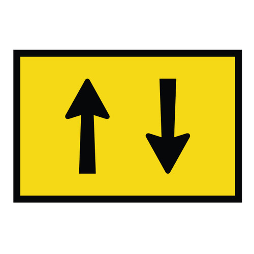 Two Way Traffic Sign - Boxed Edge Sign - 900 x 600mm