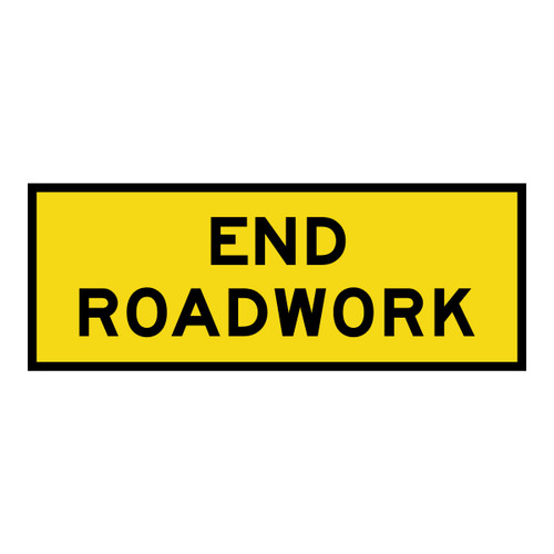 End Road Work Sign - Boxed Edge Sign - 2400 x 900mm End Road Work Sign - Boxed Edge Sign - 2400 x 900mm