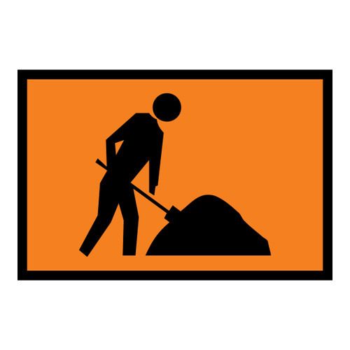 Workers Ahead Sign - Boxed Edge Sign - 900 x 600mm 61627