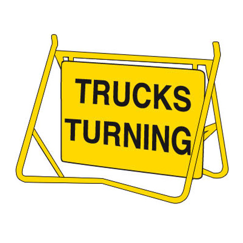 Trucks Turning Swing Sign 900 x 600mm Trucks Turning Swing Sign 900 x 600mm