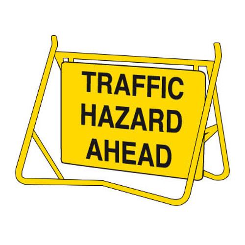 Traffic Hazard Ahead Swing Sign 900 x 600mm Traffic Hazard Ahead Swing Sign 900 x 600mm