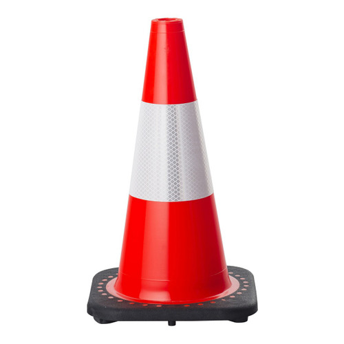 Fluoro Orange Traffic Cone With Reflective Tape 450mm Fluoro Orange Traffic Cone With Reflective Tape 450mm