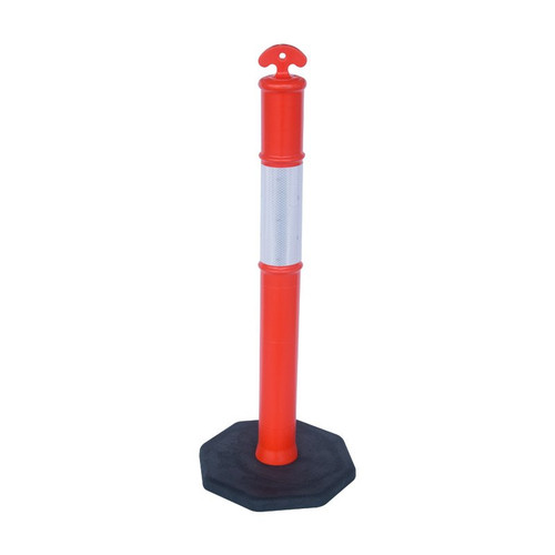 Orange T-Top Bollard With Class 1 3M Reflective Tape and 6 Kg Base Orange T-Top Bollard With Class 1 3M Reflective Tape and 6 Kg Base