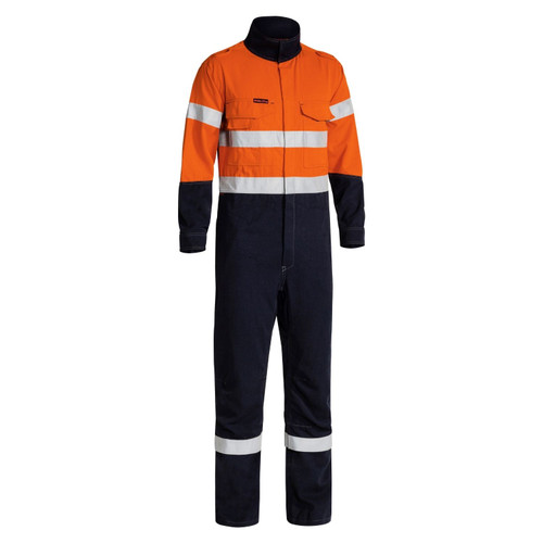 Bisley Tencata Tecasafe Plus 700 Taped Hi Vis Two Tone Engineered Flame Resistant Vented Coverall Bisley Tencata Tecasafe Plus 700 Taped Hi Vis Two Tone Engineered Flame Resistant Vented Coverall