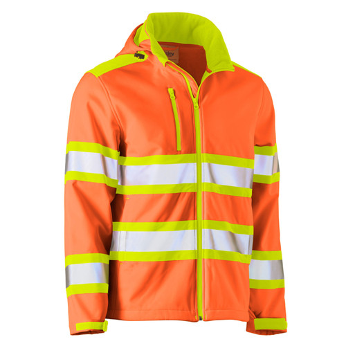Bisley Taped Double Hi Vis Softshell Jacket 