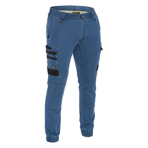 Bisley Flex and Move™ Stretch Denim Cargo Cuffed Pants