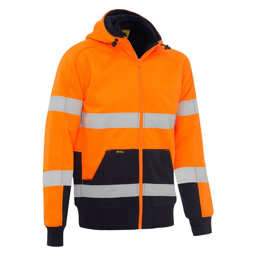Bisley Taped Hi Vis Fleece Hoodie with Sherpa Lining Bisley Taped Hi Vis Fleece Hoodie with Sherpa Lining