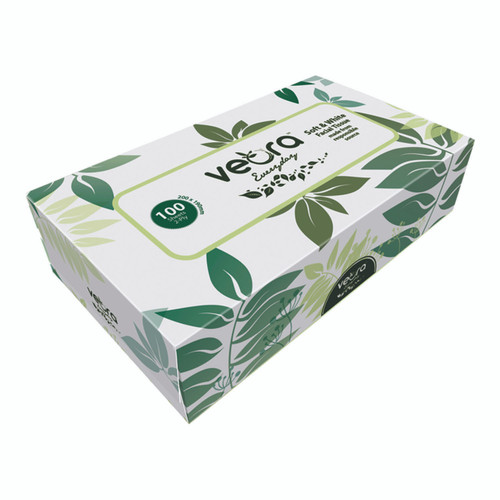 VEORA Everyday Facial Tissue 100 Sheets 2 Ply - Carton of 48 22201F