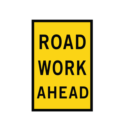 Roadwork Ahead - Boxed Edge Sign - 900 x 600mm Roadwork Ahead - Boxed Edge Sign - 900 x 600mm