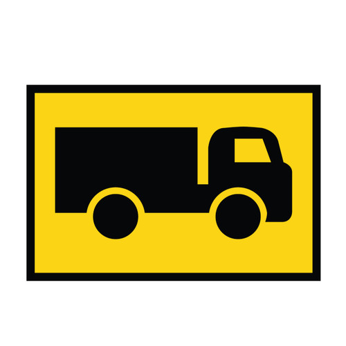 Trucks (Crossing or Entering) (Symbolic) Boxed Edge Sign - 1200 x 900mm 61643