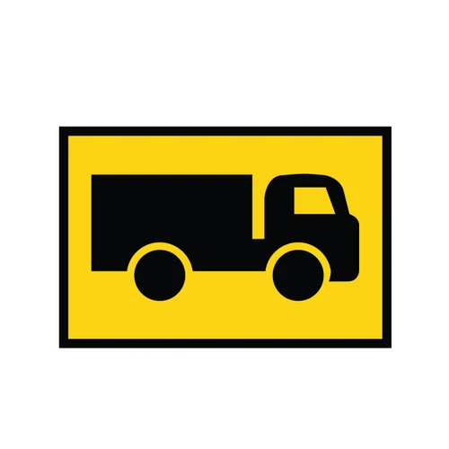 Trucks (Crossing or entering) (Symbolic) - Boxed Edge Sign - 900 x 600mm T2-25A