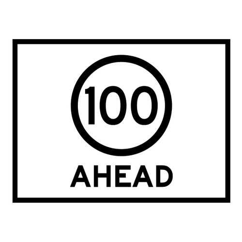 Speed Limit Ahead - Boxed Edge Sign - 1200 x 900mm Speed Limit Ahead - Boxed Edge Sign - 1200 x 900mm