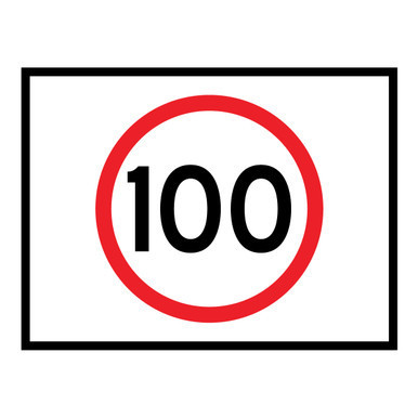 Speed Limit - Boxed Edge Sign - 1200 x 900mm T1-40Q
