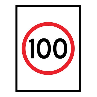 Speed Limit - Boxed Edge Sign - 900 x 1200mm - km/h T9-9Q