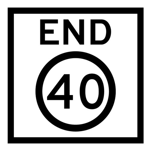 End Speed Limit - Multi Message Sign - NSW - 600 x 600mm 
