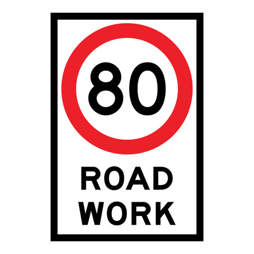 Speed Limit Road Work - Multi Message Sign - NSW - 600 x 900mm 