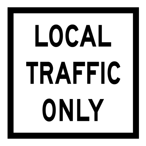 Local Traffic Only - Multi Message Sign - NSW - 600 x 600mm GM9-40-2_A