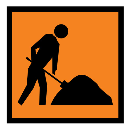 Men At Work - Multi Message Sign - SA - 600 x 600mm 62435
