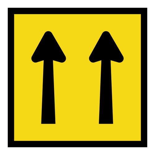 Two Lanes Ahead - Multi Message Sign - SA - 600 x 600mm Two Lanes Ahead - Multi Message Sign - SA - 600 x 600mm