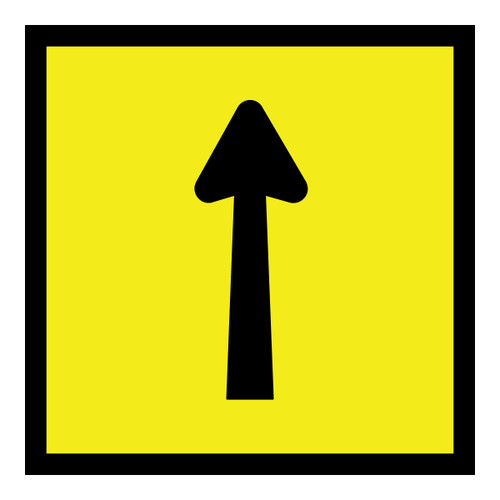 Lane Through Ahead - Multi Message Sign - SA - 600 x 600mm Lane Through Ahead - Multi Message Sign - SA - 600 x 600mm