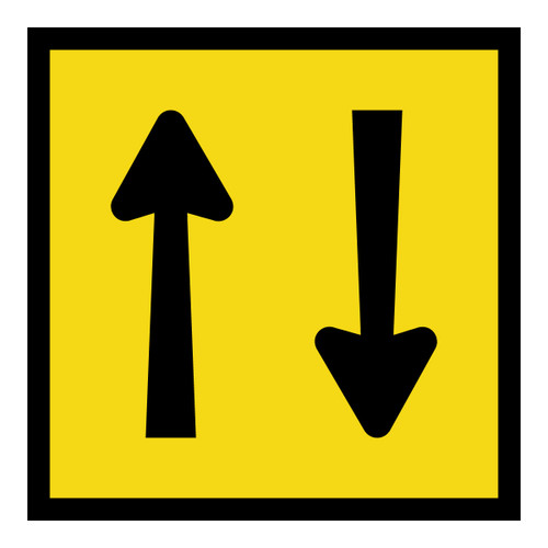 Two Way Traffic - Multi Message Sign - SA - 600 x 600mm 62447