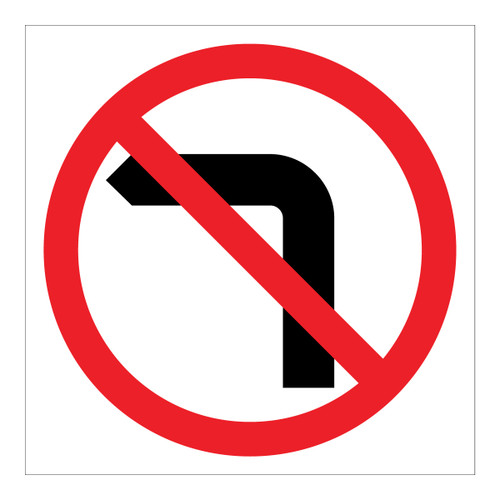 No Left Turn - Multi Message Sign - SA - 600 x 600mm No Left Turn - Multi Message Sign - SA - 600 x 600mm