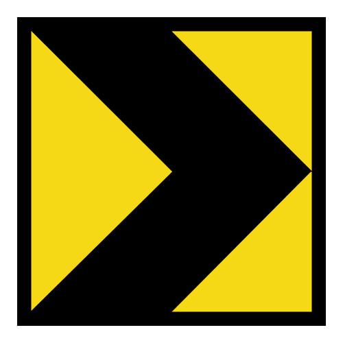 Chevron - Multi Message Sign - SA - 600 x 600mm 