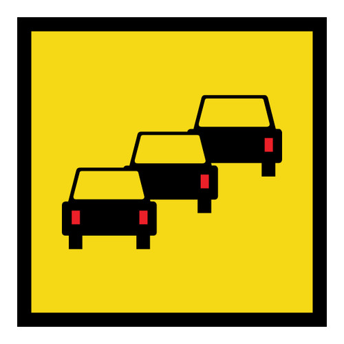Queued Traffic - Multi Message Sign - SA - 600 x 600mm 62433