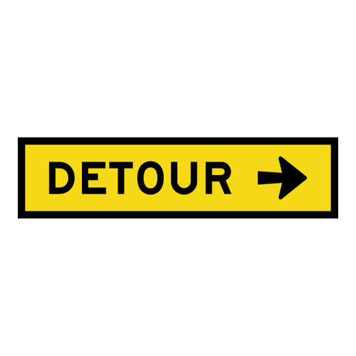 Detour Right - Multi Message Sign - NSW - 1200 x 300mm 61960