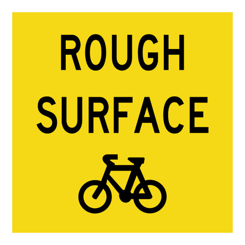 Rough Surface (Cyclist) - Multi Message Sign - WA - 600 x 600mm MMS-RC-13
