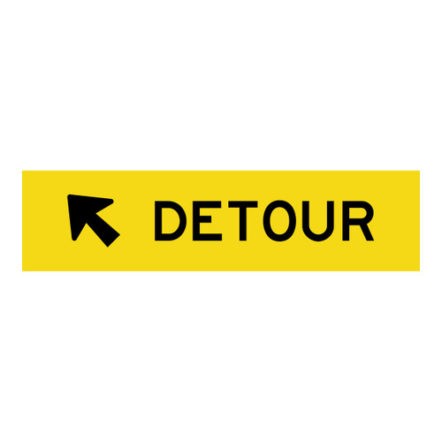 Detour Ahead Left - Multi Message Sign - WA - 1200 x 300mm Detour Ahead Left - Multi Message Sign - WA - 1200 x 300mm