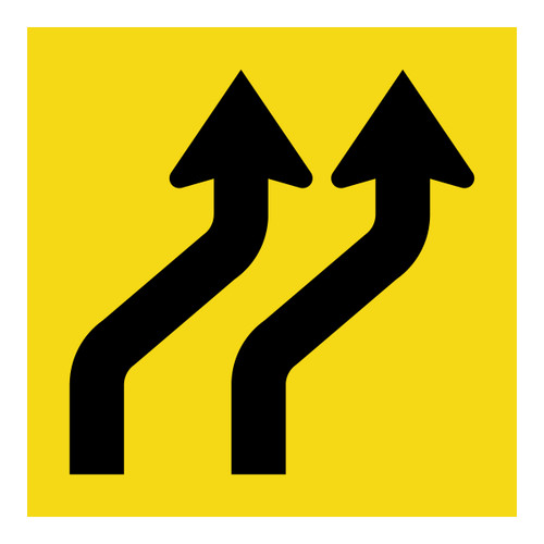 Lane Status - Both Lanes Right Deviation - Multi Message Sign - WA - 600 x 600mm Lane Status - Both Lanes Right Deviation - Multi Message Sign - WA - 600 x 600mm