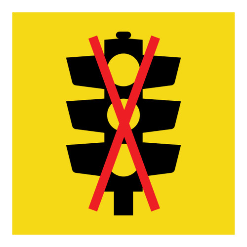 Traffic Signals Not Working - Multi Message Sign - WA - 600 x 600mm Traffic Signals Not Working - Multi Message Sign - WA - 600 x 600mm