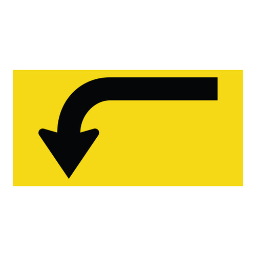 Left Curve Arrow - Multi Message Sign - VIC - 1200 x 300mm Left Curve Arrow - Multi Message Sign - VIC - 1200 x 300mm