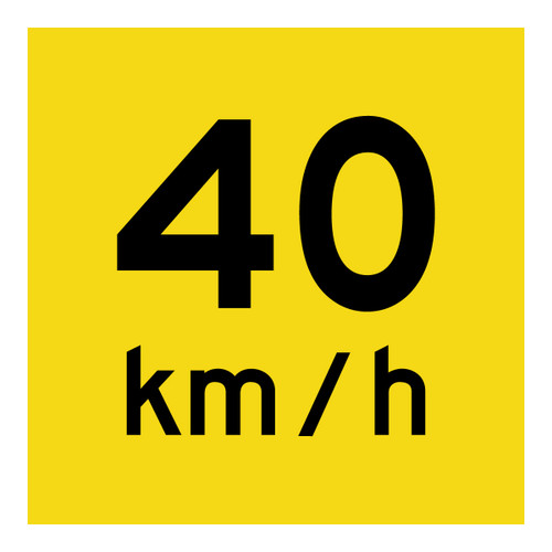 Advisory Speed 40km/hr - Multi Message Sign - VIC - 600 x 600mm Advisory Speed 40km/hr - Multi Message Sign - VIC - 600 x 600mm