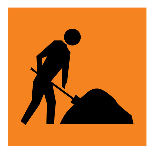 Road Worker - Multi Message Sign - VIC - 600 x 600mm Road Worker - Multi Message Sign - VIC - 600 x 600mm