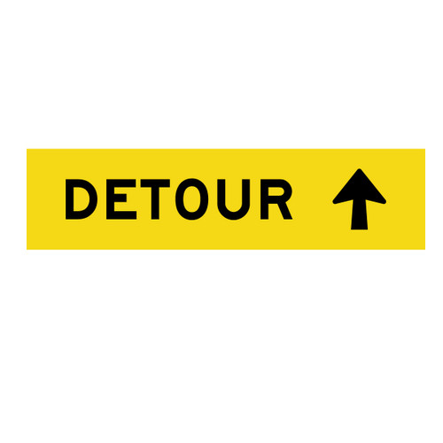 Detour Straight - Multi Message Sign - VIC - 1200 x 300mm Detour Straight - Multi Message Sign - VIC - 1200 x 300mm