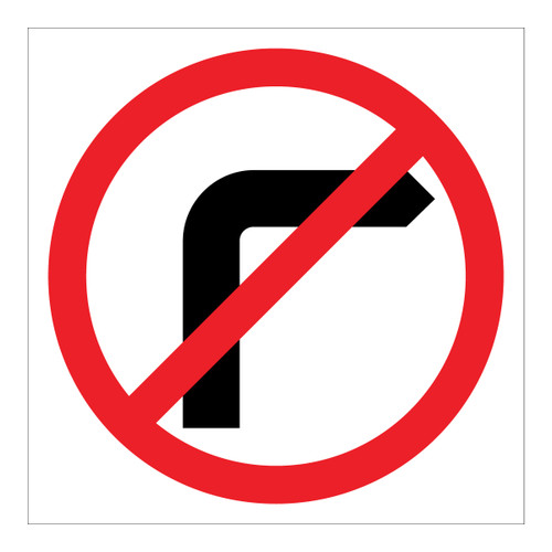 No Right Turn - Multi Message Sign - VIC - 600 x 600mm No Right Turn - Multi Message Sign - VIC - 600 x 600mm