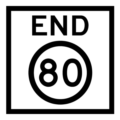 End Speed Limit - Corflute - Multi Message Sign - QLD - 600 x 600mm - km/h 62130
