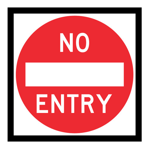 No Entry - Corflute - Multi Message Sign - QLD - 600 x 600mm 62148