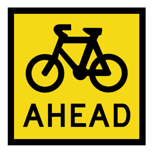 Bicycle Ahead - Corflute - Multi Message Sign - QLD - 600 x 600mm 